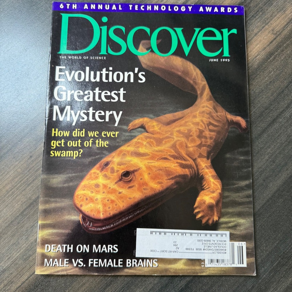 Discover Magazine June 1995 Evolution's Greatest Mystery Death on Mars Brains